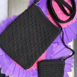 Dressy crossbody purse with attached change purse